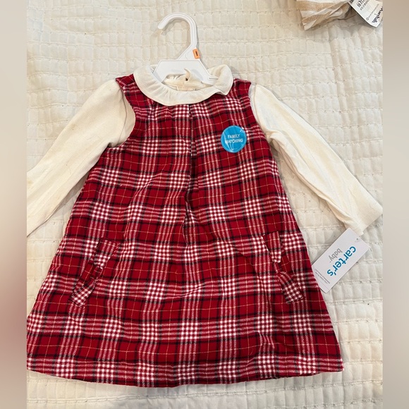 NWT *SEE PIC* Carter's 9M Baby Girl 2-Pc. Bodysuit & Plaid Dress Set - Picture 4 of 9